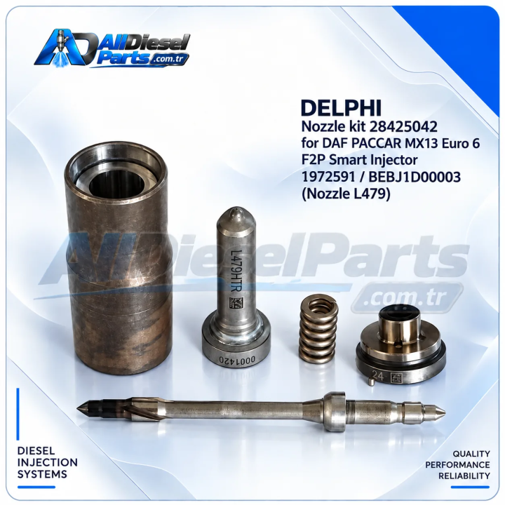 DELPHI 28425042, DAF Euro 6 Smart Injector Nozzle Kit (Nozzle L479)