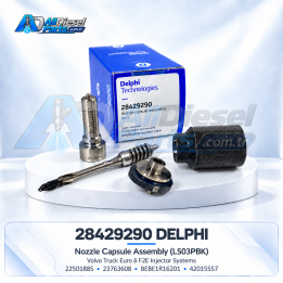 DELPHI 28429290, Volvo, Renault Euro 6 Smart enjektör nozul / meme kapsül grubu (Nozzle L503PBK)